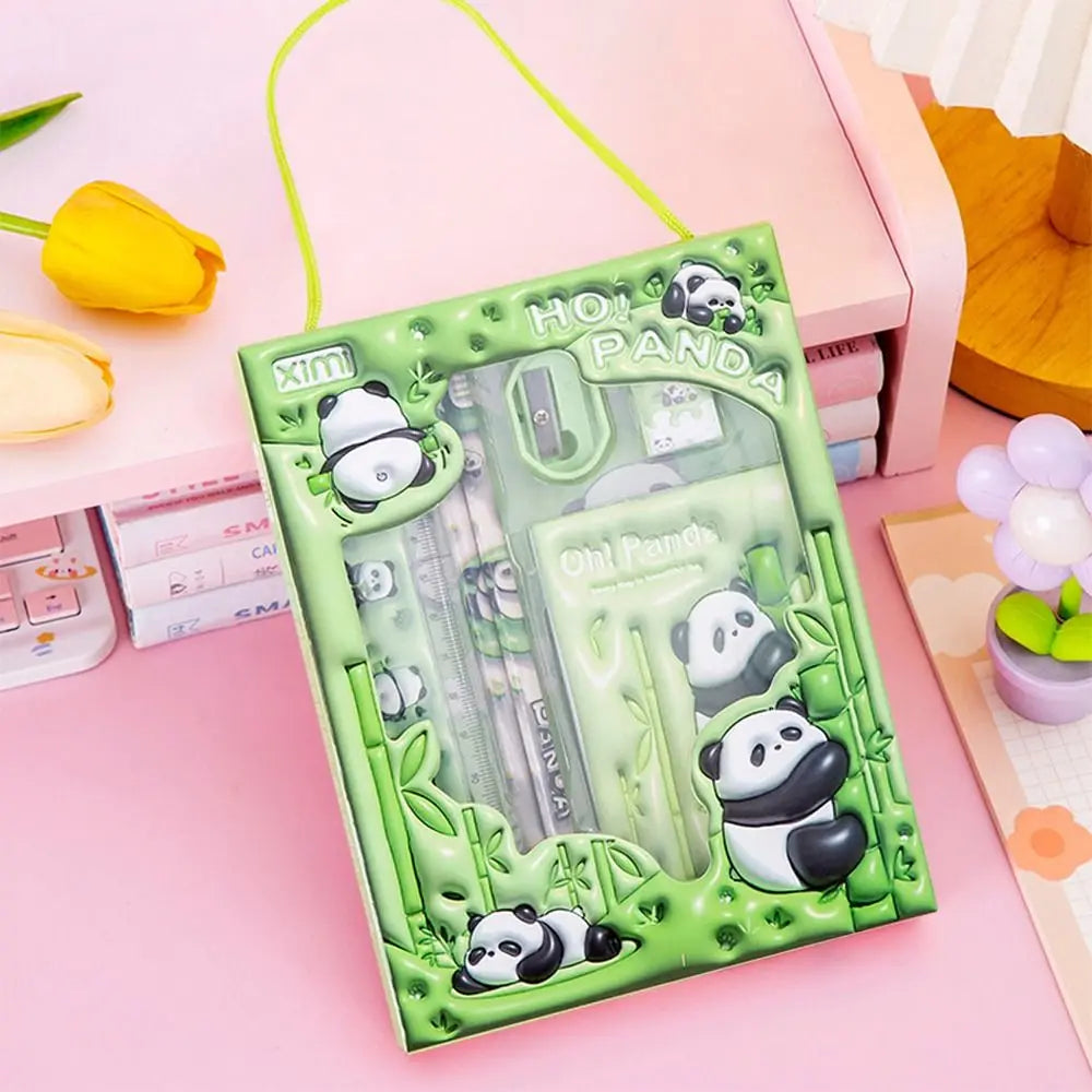 Premium 6-in-1 Kindergarten Birthday Gift Set Cute High-Quality Study Stationery Kit with Pencils Erasers Rulers More