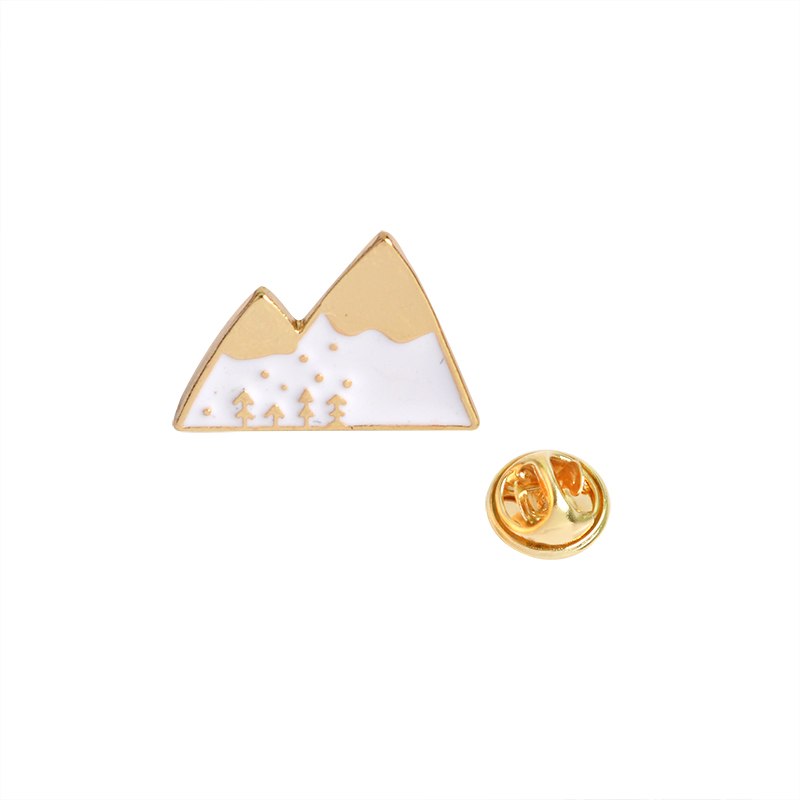 12 pcs/set Snow Mountain Apple Pineapple House Shell Sheep Fox Brooch Pin Women Men Shirt Jacket Badge Pins Fashion Jewelry
