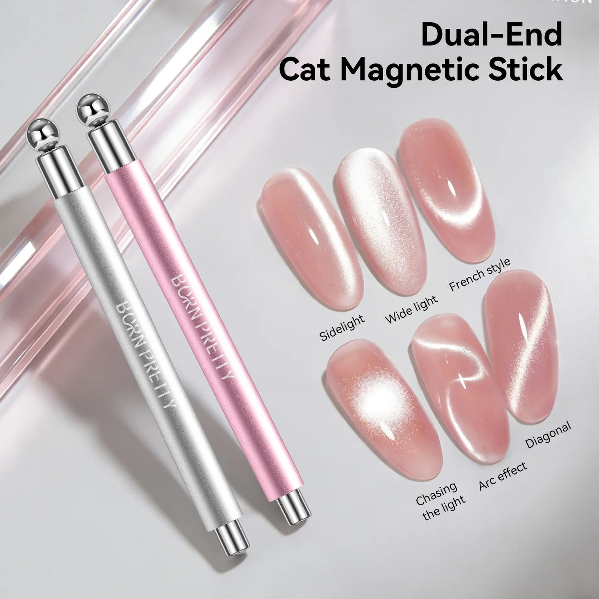 BORN PRETTY Dual-End Cat Magnetic Eye Stick Strong Magnetism Nail Art Magnet Dual-Head French Magnet Pen For Magnetic Gel Polish