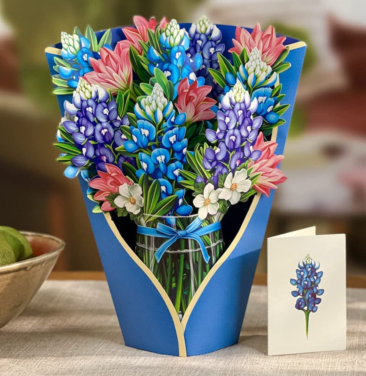 3D Paper Flowers Popup Greeting Cards Handmade Flower Bouquet Cards with Note Card and Envelope for Wedding Mother's Day