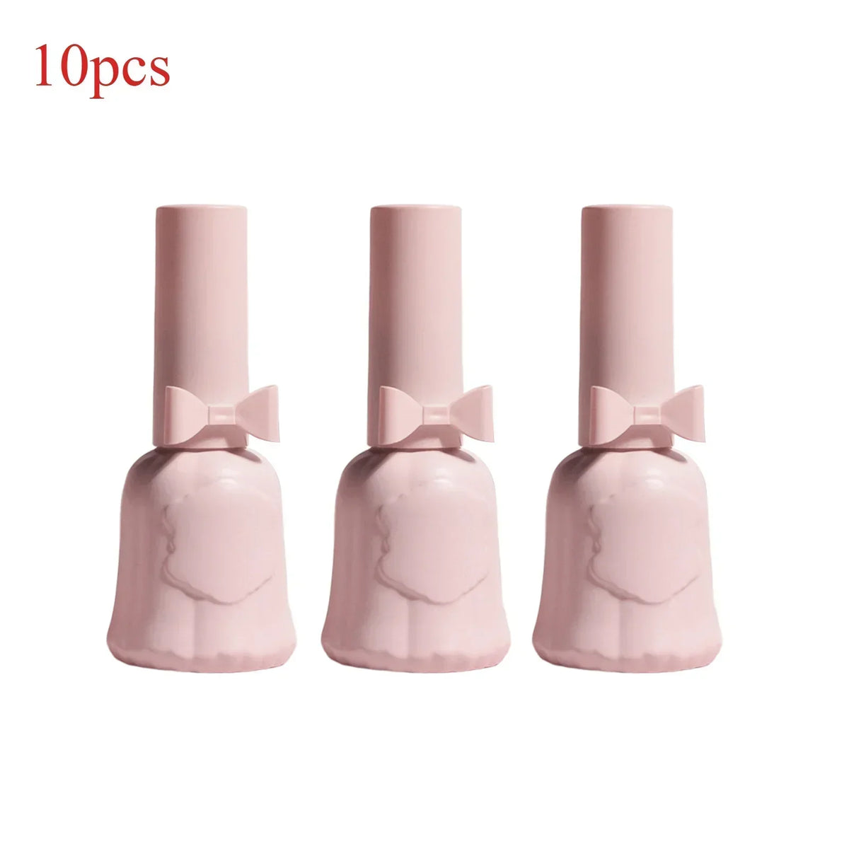 10Pcs Empty Nail Polish Bottle 10/15ML DIY Nail Gel Container Pink Glass Cosmetic Nail Beauty Oil Packing Bottle Makeup Tools