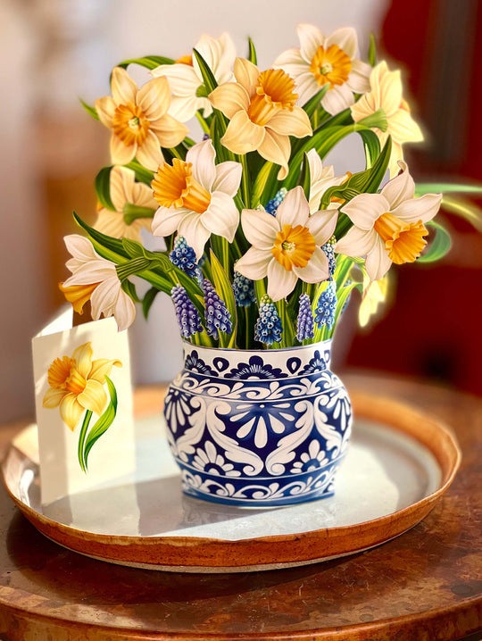 3D Paper Flowers Popup Greeting Cards Handmade Flower Bouquet Cards with Note Card and Envelope for Wedding Mother's Day
