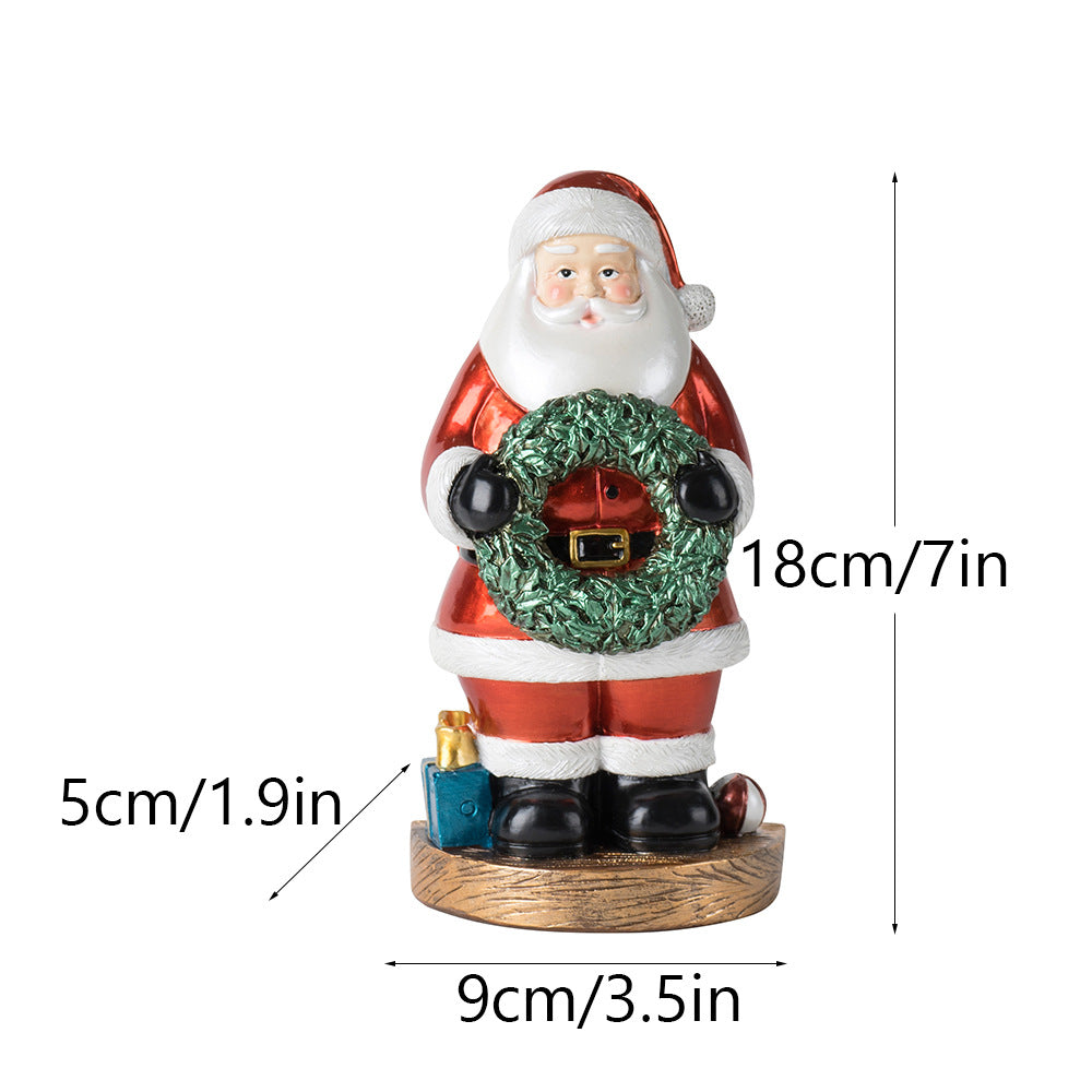 Creative Santa Claus Figurine Resin Craft for Home Christmas Decoration Holiday Gift