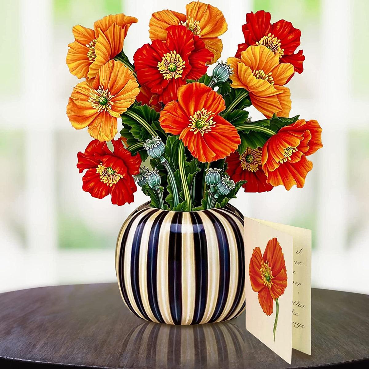 3D Paper Flowers Popup Greeting Cards Handmade Flower Bouquet Cards with Note Card and Envelope for Wedding Mother's Day