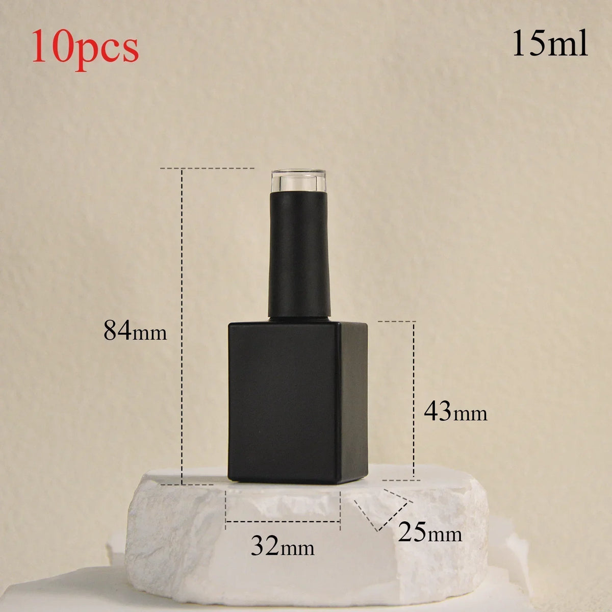 10Pcs Empty Nail Polish Bottle 10/15ML DIY Nail Gel Container Pink Glass Cosmetic Nail Beauty Oil Packing Bottle Makeup Tools