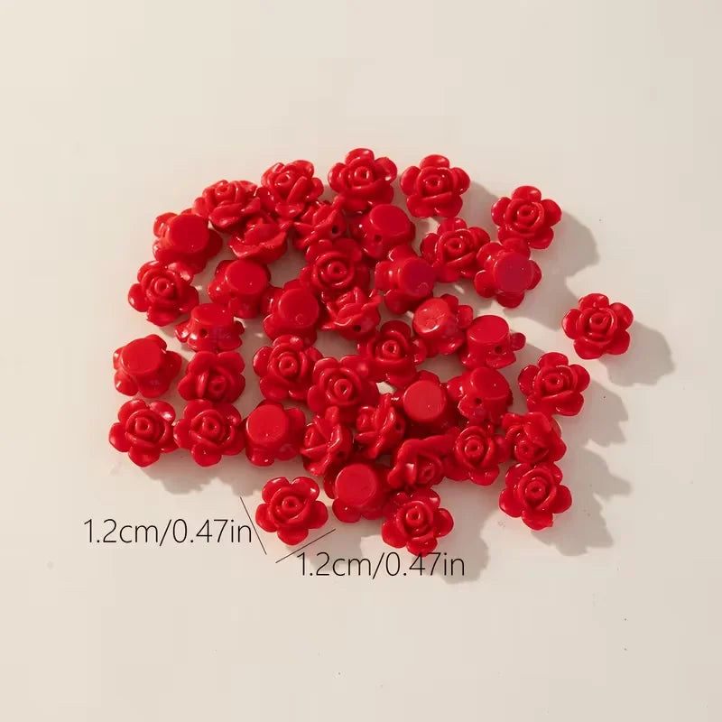 12mm Translucent Flower, Acrylic Beads, Loose Beads, DIY Jewelry, Decorative Beads, Pendants, Clothing Beads, Holiday Gifts