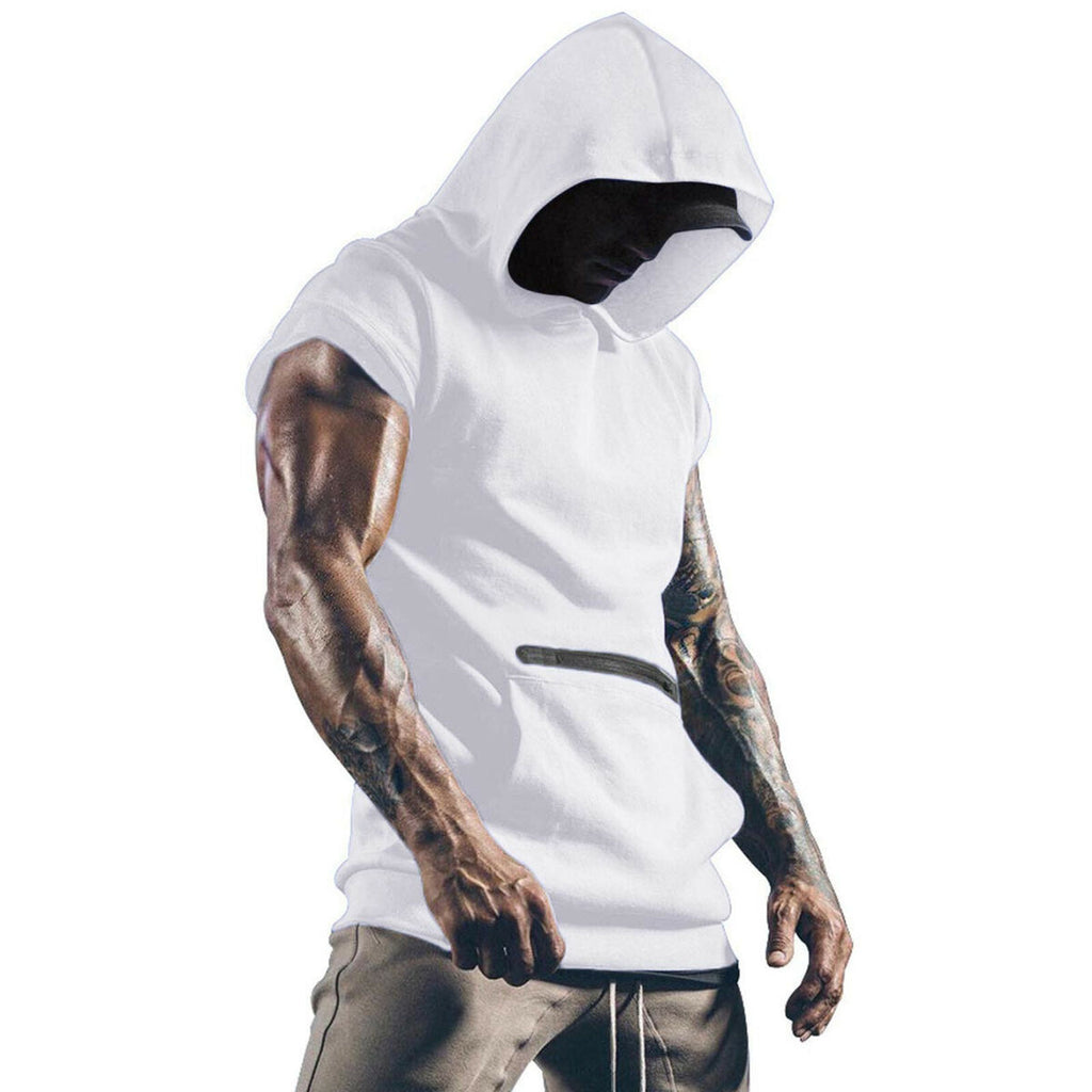 Pocket zipper sports men's vest