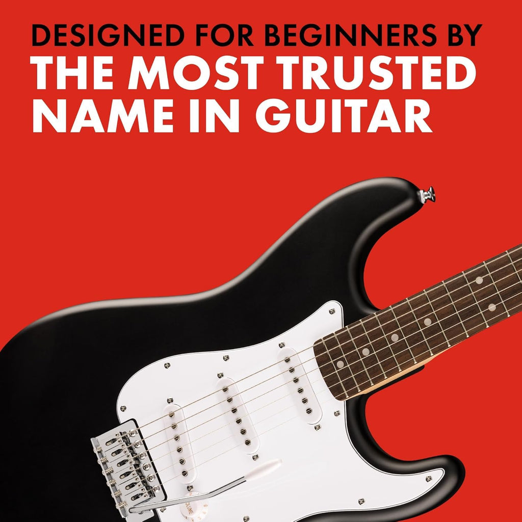 Fender Squier Debut Series Stratocaster Electric Guitar Kit, Beginner Guitar Kit, with 2-Year Warranty, with Padded Gig Bag, Frontman 10G Amp, Strap, and More, Includes Free Lessons, Black 🍁 All In One Marketplace Canada