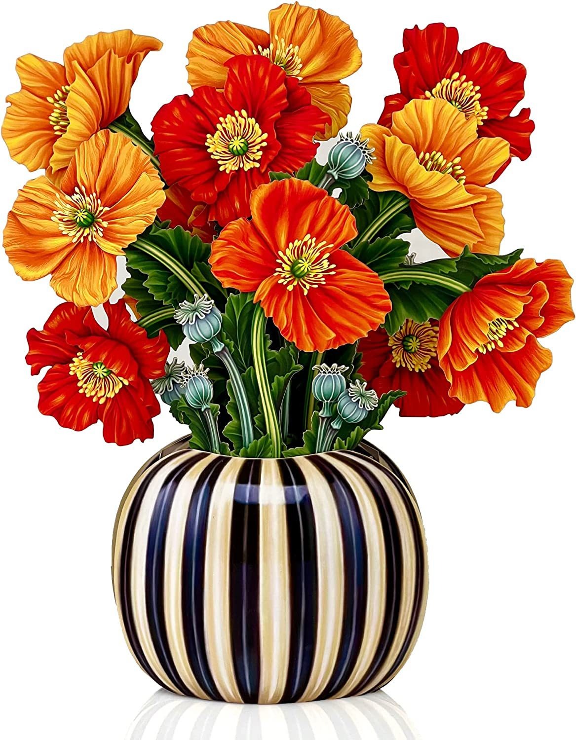 3D Paper Flowers Popup Greeting Cards Handmade Flower Bouquet Cards with Note Card and Envelope for Wedding Mother's Day