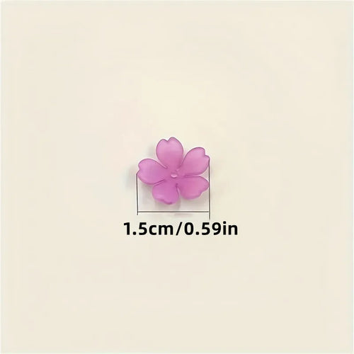 155pcs 15mm Warm Color Matte 5-Petal Bead Cap Flower Spaced Beads Used for DIY Handmade Bracelet, Necklace, Jewelry Making