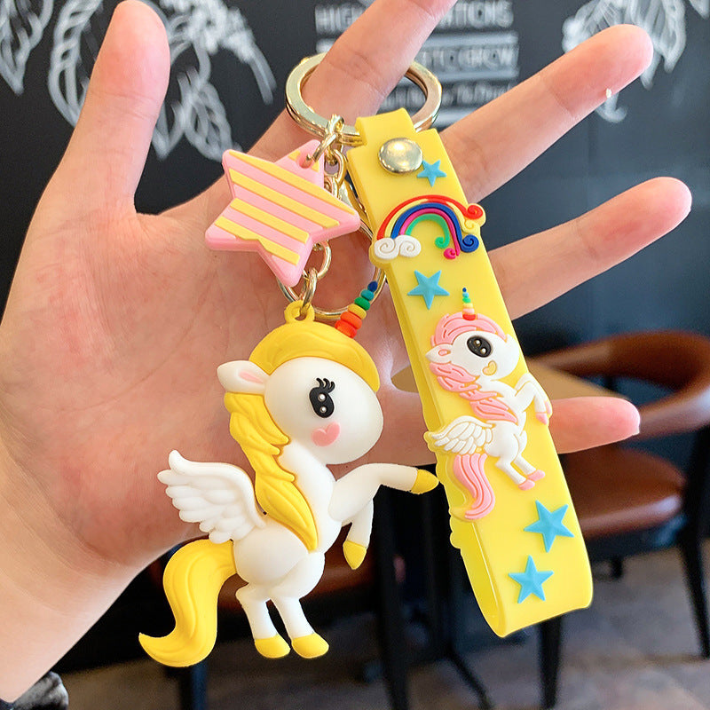 Backpack Unicorn Spaceman Silicone Doll Keychain Pendant