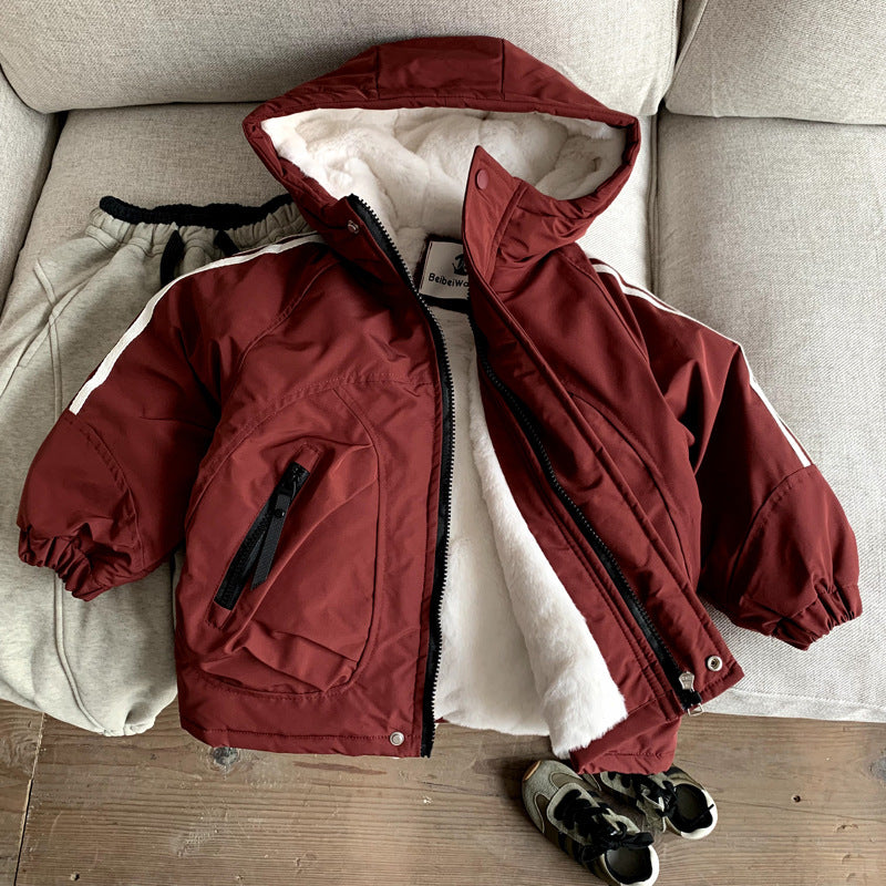 Baby girl's jacket warm cotton jacket thick coat