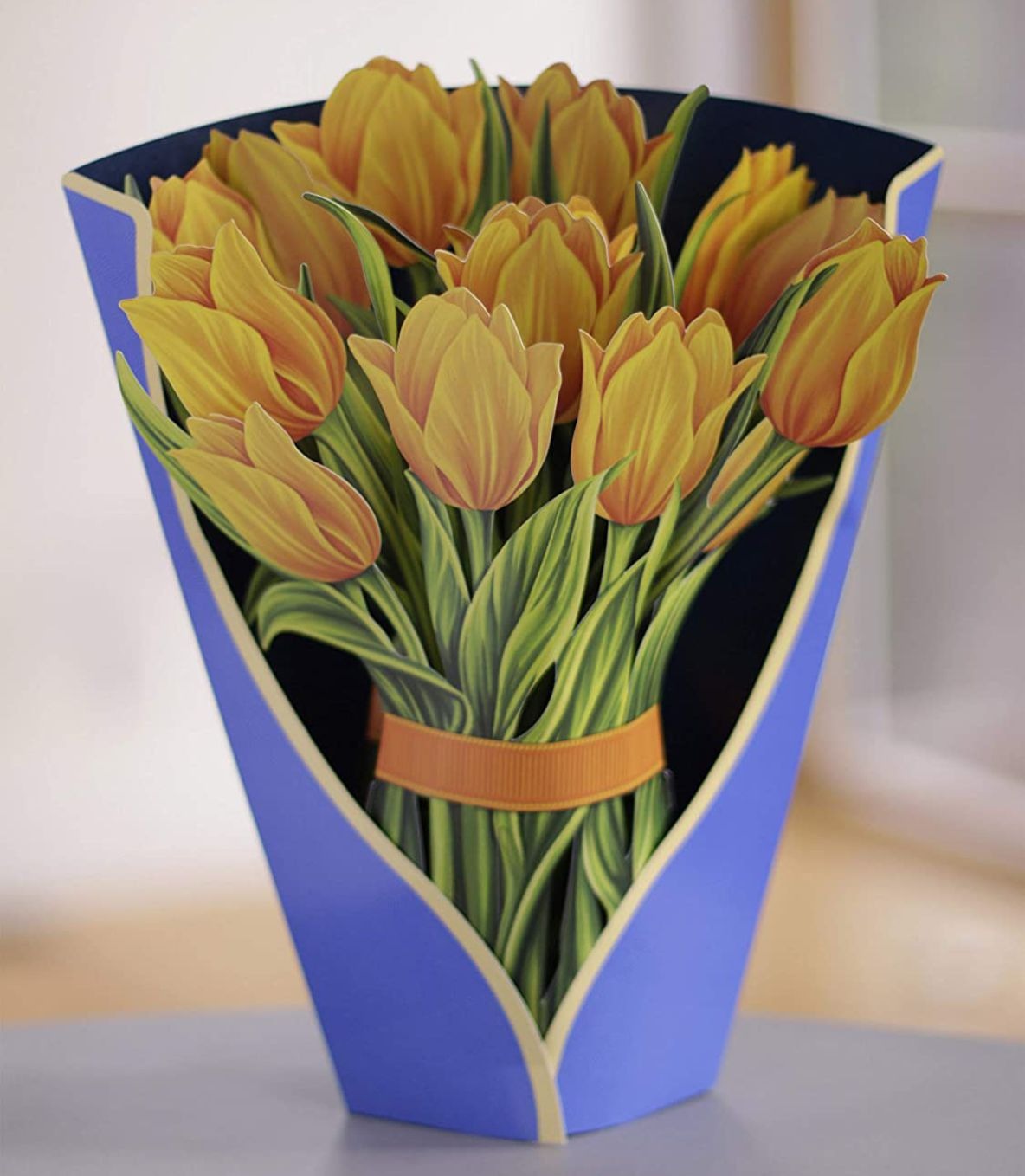 3D Paper Flowers Popup Greeting Cards Handmade Flower Bouquet Cards with Note Card and Envelope for Wedding Mother's Day