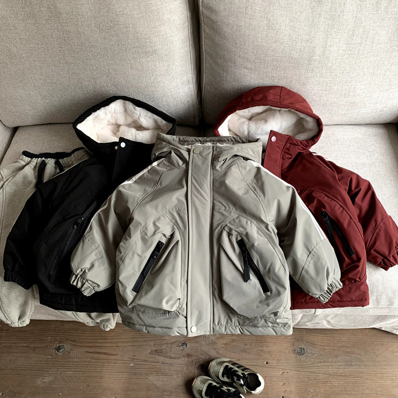 Baby girl's jacket warm cotton jacket thick coat