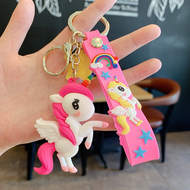 Backpack Unicorn Spaceman Silicone Doll Keychain Pendant