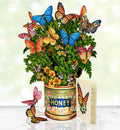 3D Paper Flowers Popup Greeting Cards Handmade Flower Bouquet Cards with Note Card and Envelope for Wedding Mother's Day