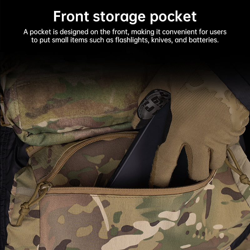 Tactical Hand Warmer Fanny Pack - 3-in-1 Winter Muff Pouch for Airsoft, Hunting, Camping