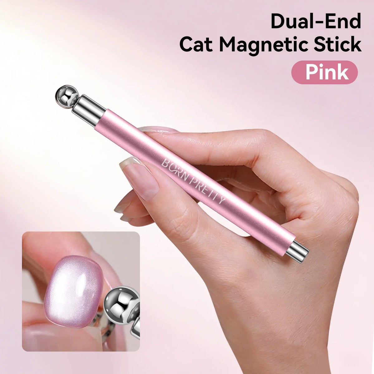 BORN PRETTY Dual-End Cat Magnetic Eye Stick Strong Magnetism Nail Art Magnet Dual-Head French Magnet Pen For Magnetic Gel Polish