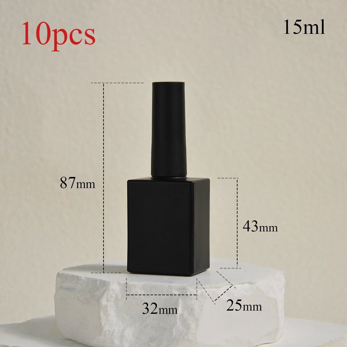 10Pcs Empty Nail Polish Bottle 10/15ML DIY Nail Gel Container Pink Glass Cosmetic Nail Beauty Oil Packing Bottle Makeup Tools