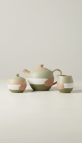 Matte stoneware tea set