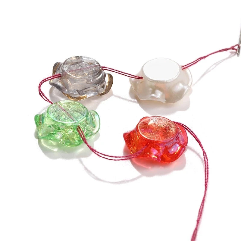 12mm Translucent Flower, Acrylic Beads, Loose Beads, DIY Jewelry, Decorative Beads, Pendants, Clothing Beads, Holiday Gifts